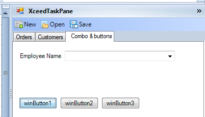 Xceed combo box and buttons
