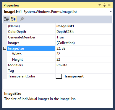 Setting the ImageSize property